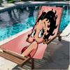 Betty Boop Print Beach Towel, Versatile Lightweight Absorbent Beach Towel for Pool Surf Yoga Bathroom, Perfect Birthday Holiday Gift