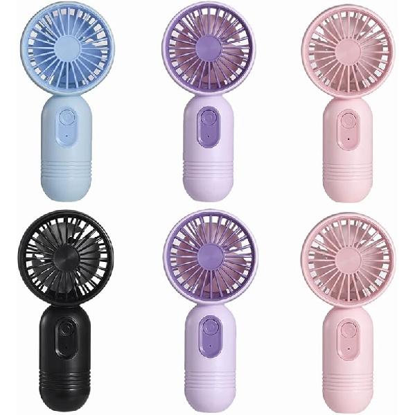 Mini Portable Fan 3 Pack, Cute Handheld Battery Operated Lightweight Small Personal Fans with 3 Speeds and USB Rechargeable Eyelash Fan for Stylish