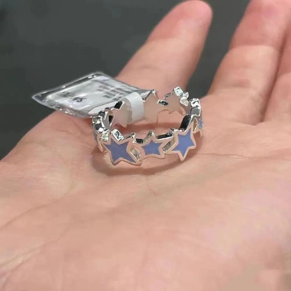 

Unique Geometric Irregular Star Ring Korean Style Alloy Y2K Open Ring Minority Design Jewelry Accessories Finger Buckle Men синий