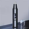 USB Rechargeable Electric Nose Hair Trimmer with LED Display-Painless Facial Hair Removal Device Type-C Charging