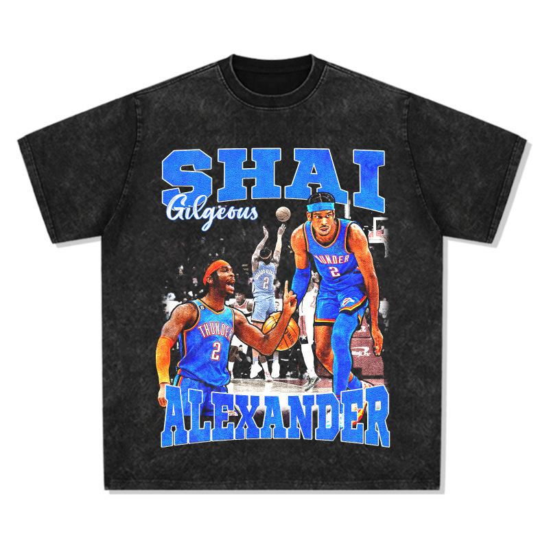 Sga Alexander Vintage Printed Short Sleeve T-Shirt Washed Heavy S