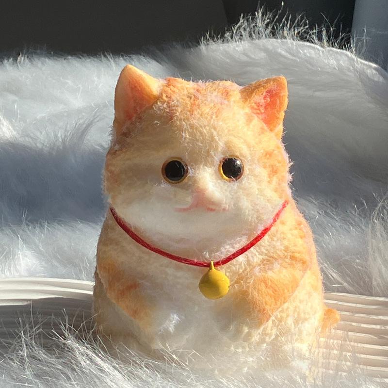 Cute Chubby Cat Orange Cat Siamese Cat Plush Soft Squishy Girl Child Birthday Gift Fidget Soft Toy Pet Ornament