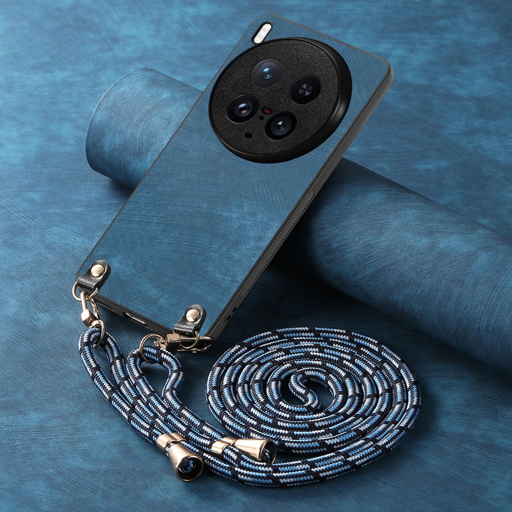 For Vivo X200 Ultra 5G Retro Leather Phone Back Cover with Adjustable Strap