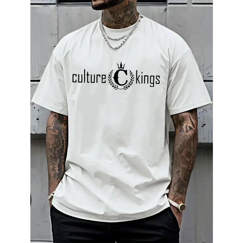 Evropské velikosti Pánské Tričko s potiskem - Volný střih Oversized Streetwear Letní tričko z měkké polyesterové tkaniny, Ležérní košile s kulatým výstřihem a krátkým rukávem