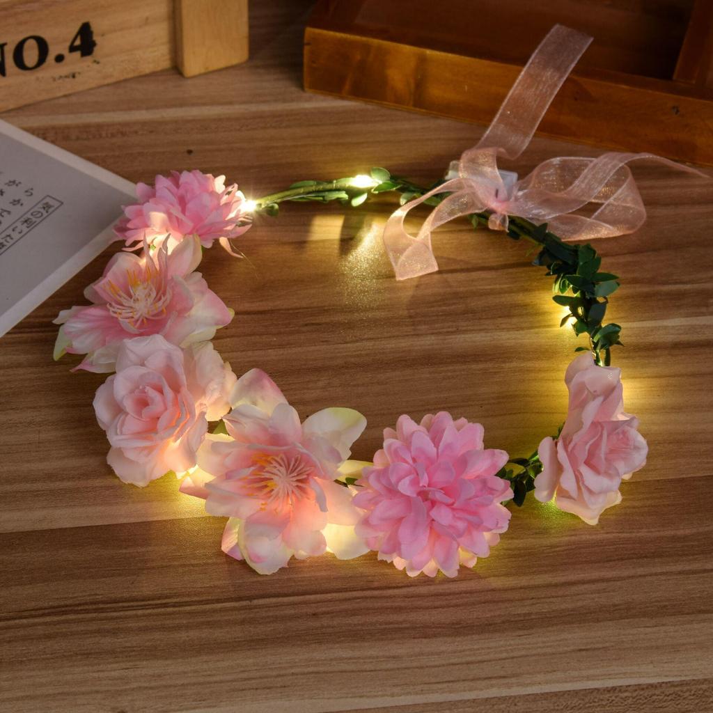 European Night Market Bestseller: Luminous Flower Garland Headband for All Ages