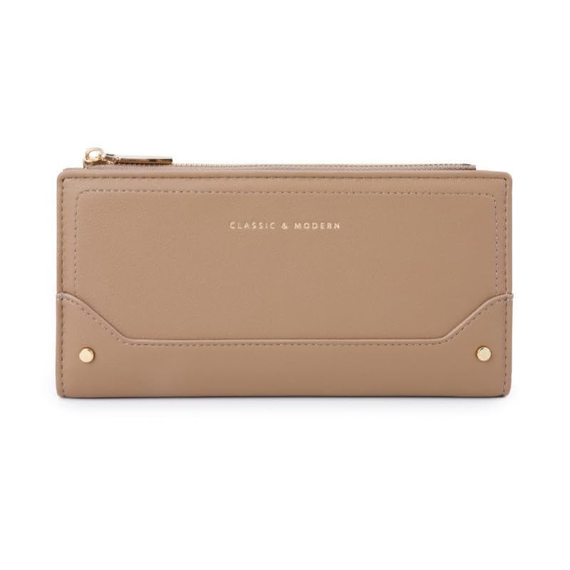 

EMY-li ladies long wallet Thin bi-fold lightweight (light brown)