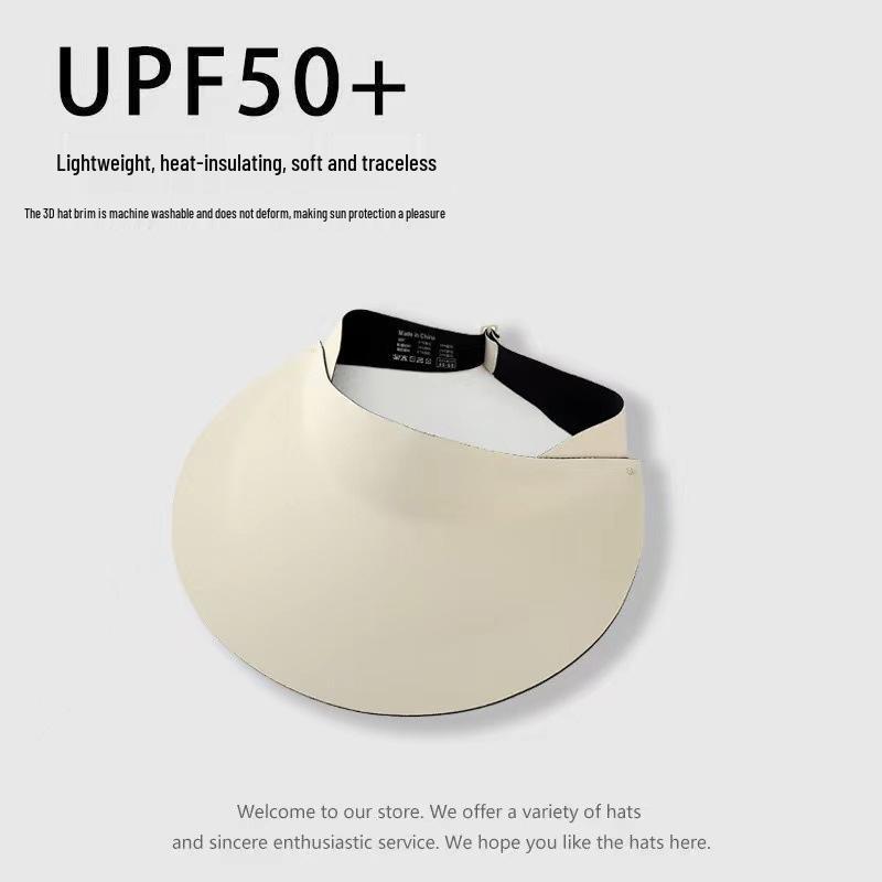 Seamless Foldable UV Protection Open-Top Sun Hat for Women