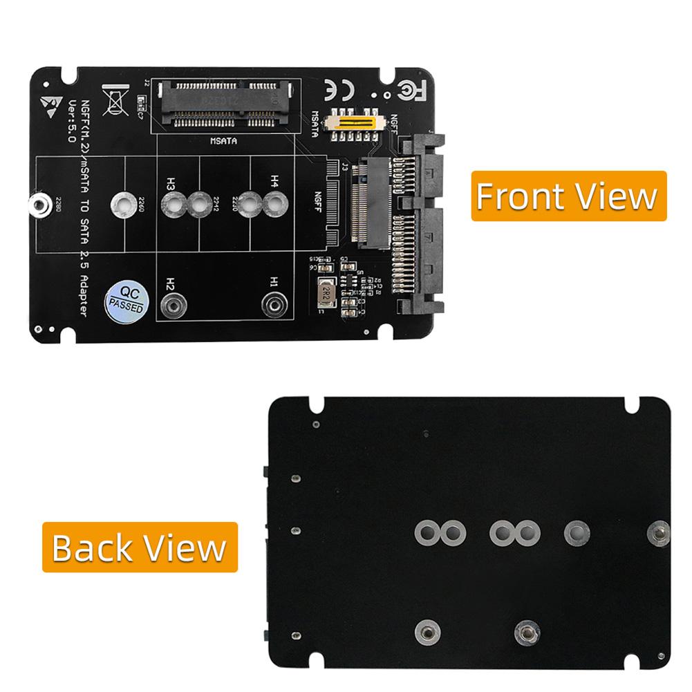 2 IN 1 Combine M.2 NGFF Key B & MSATA SSD To SATA3 Adapter Cross Structure Not Supporting NVMe
