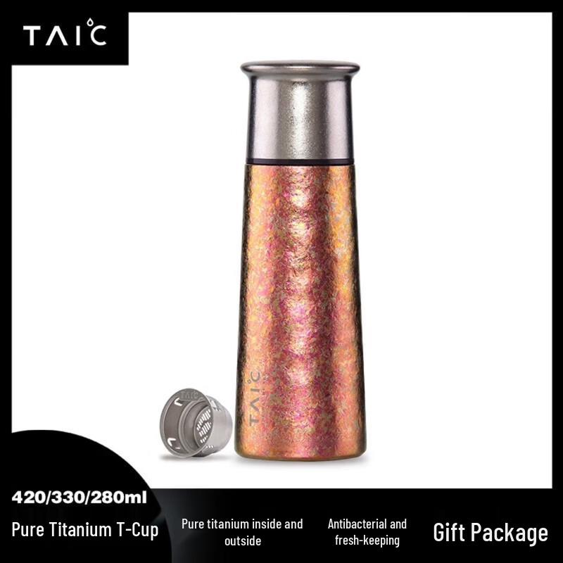 

TAIC Pure Titanium Insulated Water Bottle with Tea Filter