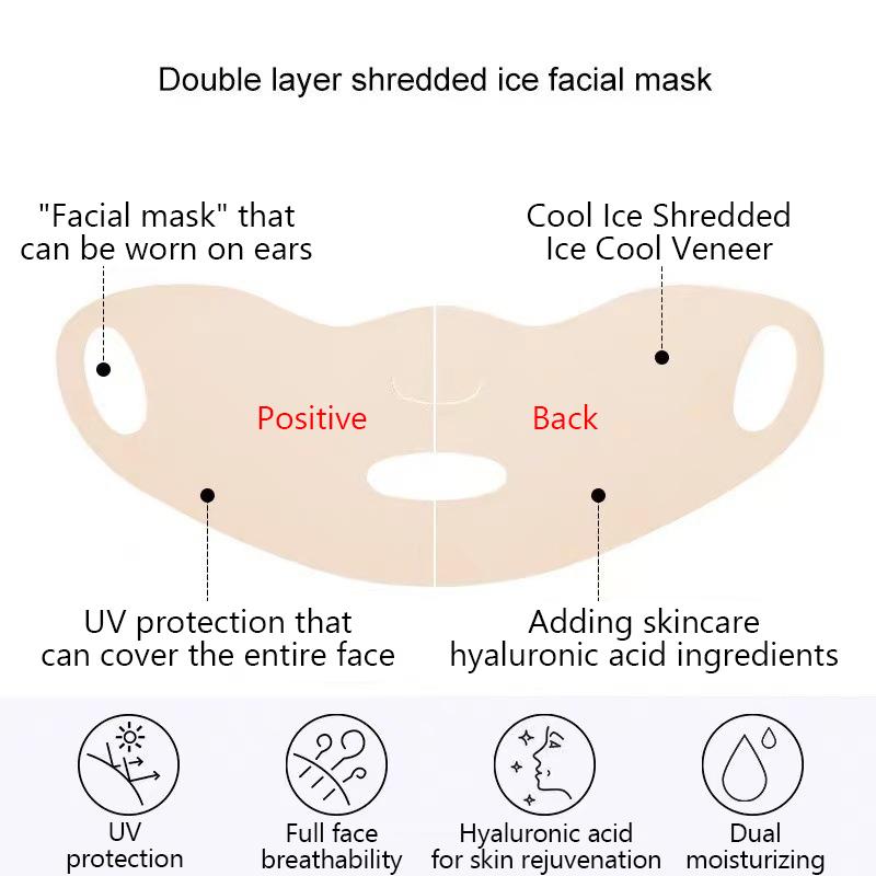 Ice Silk Sunscreen Mask Female Breathable Thin Section Hanging Ear Type Sports Sunshade