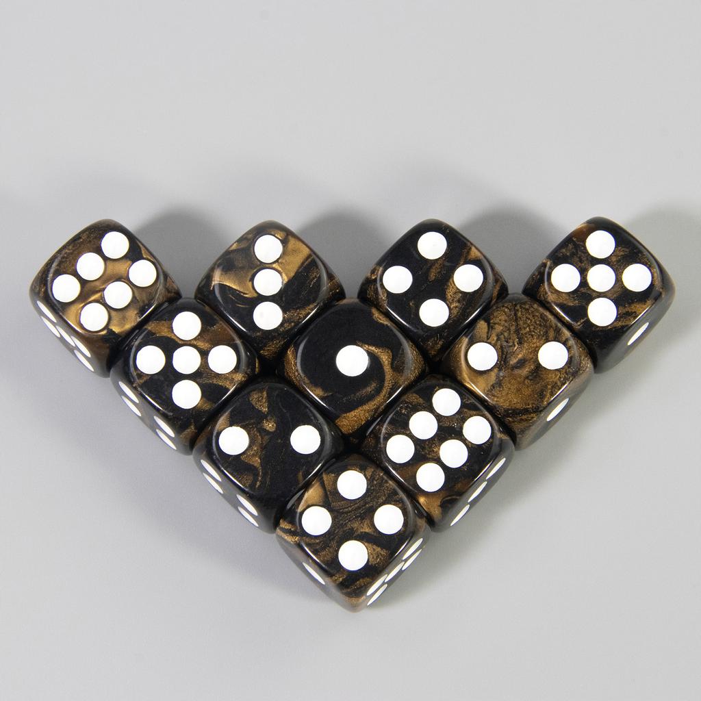 16mm Rounded Corner Dice 10pcs Mixing Colors Game Dice for Table Game Math Teching