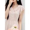 Women's Elegant Ruffle Sleeve High-Waist A-Line Midi Dress