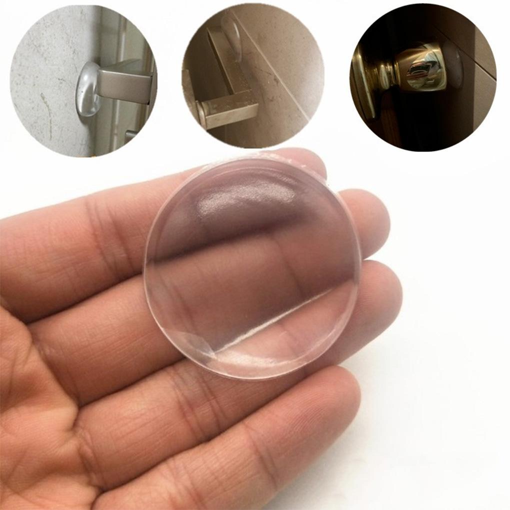 Home Office Transparent Silicone Wall Protector Living Room Self-adhesive Soft Door Handle Bumper Doorstop Nonslip Round