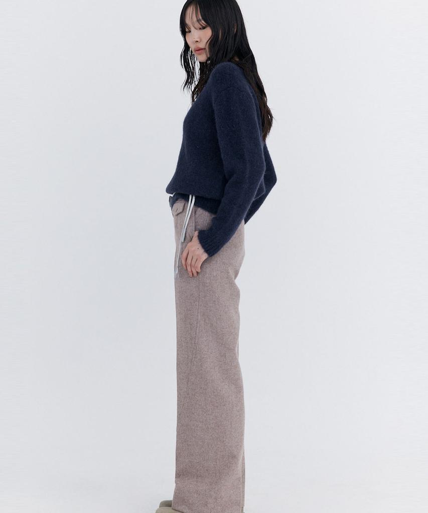 WNDERKAMMER Alpaca Boucle Knit Pullover_Navy
