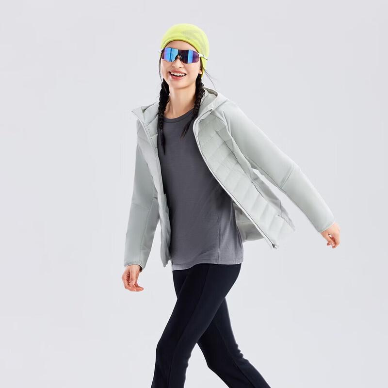 Pioneer Camp Women's Spliced Hooded 90% Duck Down Waist-Cinching Jacket