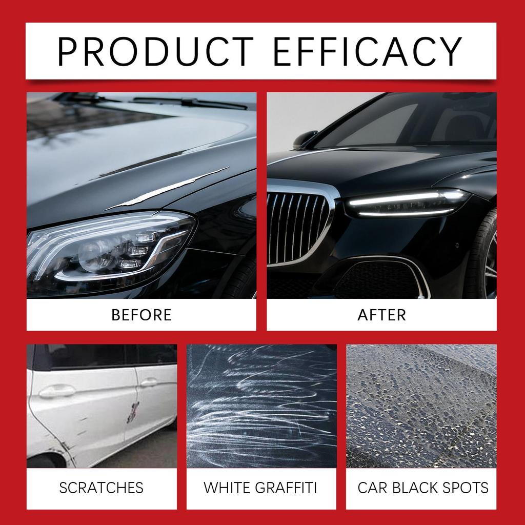 Homonth Car Scratch Repair Polish Nano Coating Scuff Scratch Remover Paint Restorer for Car Body with Sponge 1 Set