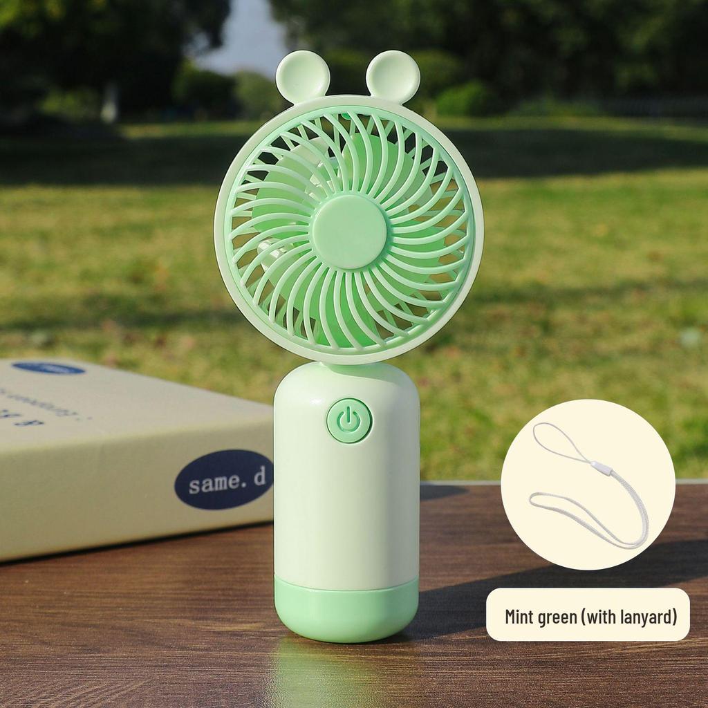 Portable Fresh Style USB Rechargeable Mini Handheld Fan with Three-Speed Settings for Students