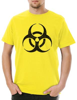 Biohazard Vintage Symbol Men's T-Shirt Mens Womens Tees Top Big Contamination Bang Hardcore Logo