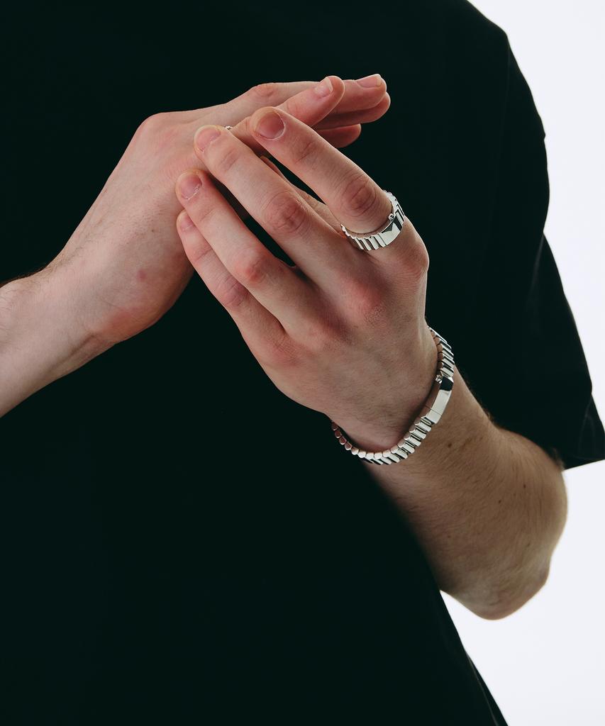 Ost Premium Silver Metal Brick Watch Ring (Select 1 Of 4)
