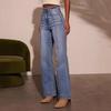 Nieuwe Dames Hoge Taille Billiftende Flare Jeans, Modieuze Rechte Pijp Bootcut Denim Broeken voor Casual Kleding