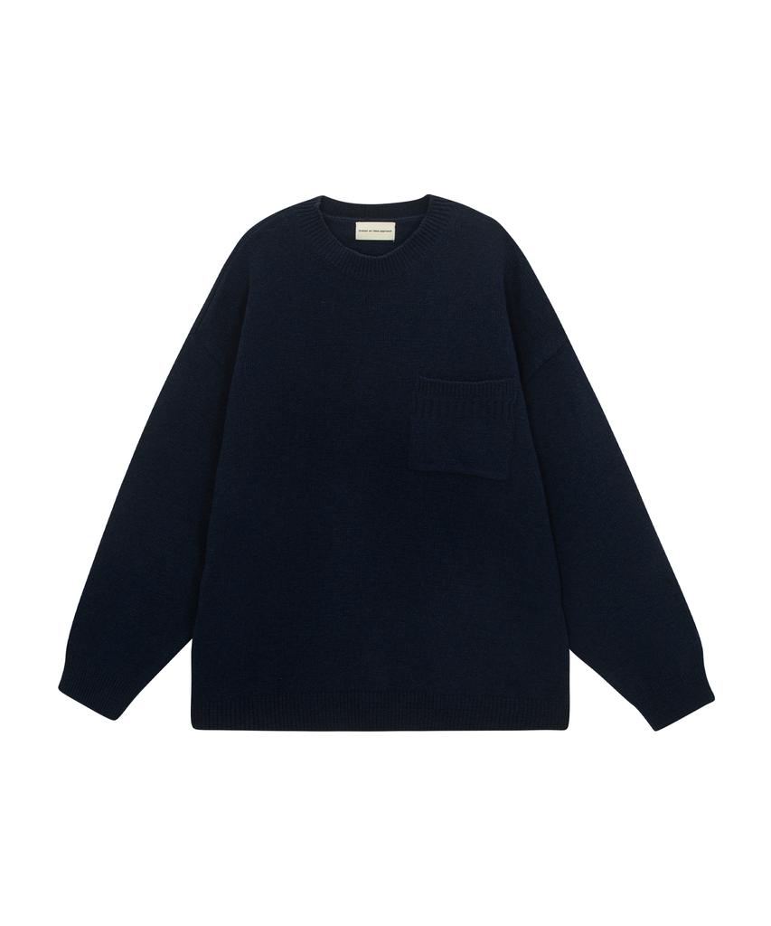 ENDOOR Lambswool Crewneck Knit (Navy)