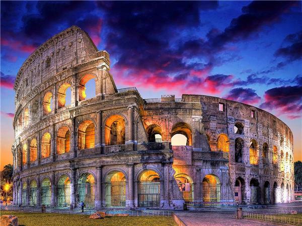 Famous City Tour Red Square Colosseum Landscape Canvas Painting Wall Art Pictures Posters and Prints for Living Room Home Decor No Frame