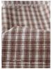 New Unisex Maillard Brown Plaid Long-Sleeve Shirt - Perfect for Layering, Versatile, and Casual Wear for Couples