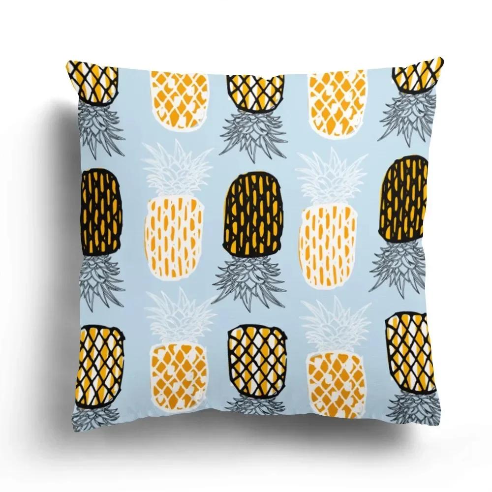 Office Sofa Car Cushion Cover Luxury Home Decoration Pillow Cover Creative Leaves Tropical Plant Pattern