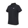 Moisture Wicking Breathable Solid Color Versatile Casual Short Sleeve Polo Shirt Women Tops Meteorite-Black P224W161-03K8