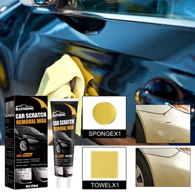 Pâte de réparation des rayures de voiture, cire de polissage avec éponge, écologique, efficace, largement utilisé, Kit professionnel de réparation des rayures de voiture automobile