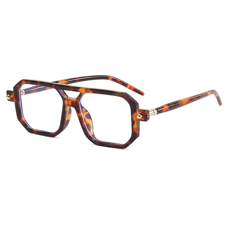 Trendy European & American Thick Frame Double Beam Square Sunglasses for Men & Women