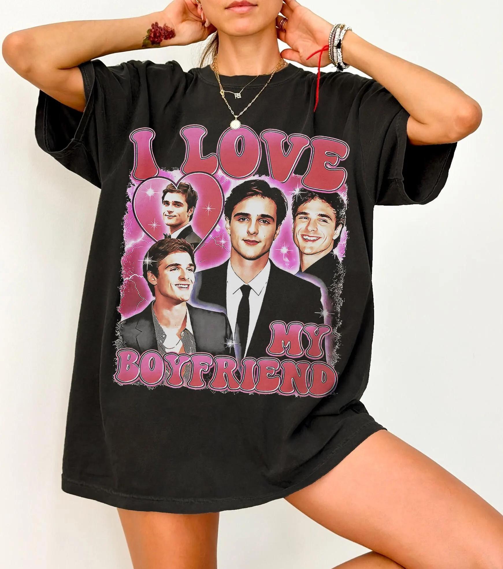 

Love My Boyfriend Jacob Elodi Tshirt Celebrity Fan Tshirt Unisexs and Womens Printed Shortsleeved Shirts S