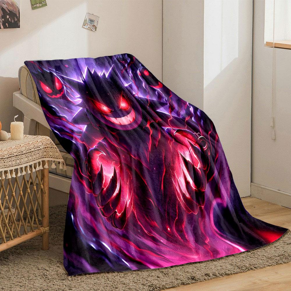 Gengar Haunted Glow Blanket bedroom Blanket for Livingroom Couch lunch break Soft Cozy throw for Friend's festival Gift