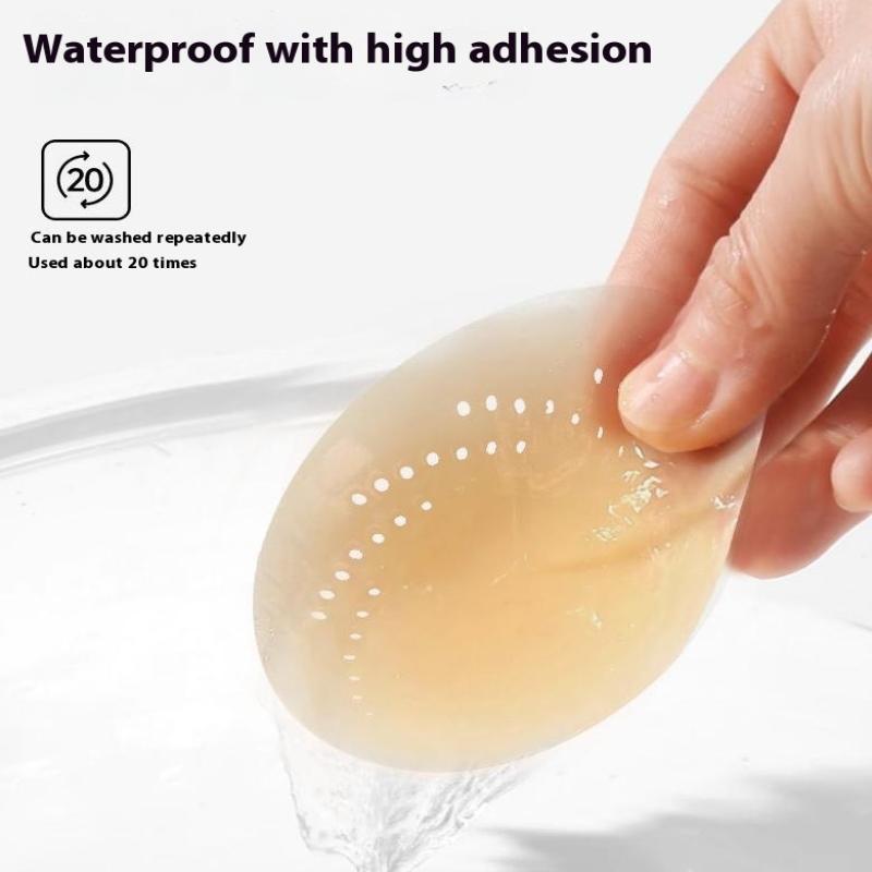 Sticky Bra Silicone Nipple Cover With Hole Lift Up Invisible Reusable Bra Self Adhesive Silicone Breast For Party Dress Bras Pad