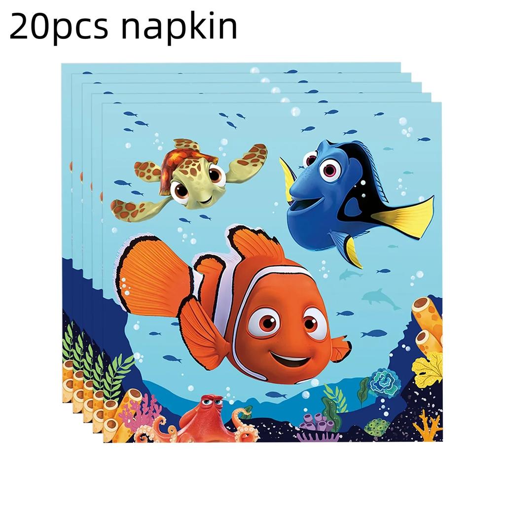 Finding Nemo Latex Balloons Clownfish Ocean Sea Clown Fish Foil Ballons Happy Birthday Banner Cake Topper Party Decor Toy