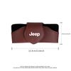 Protective Leather Car Sun Visor Sunglasses Case for Jeep Renegade Wrangler JK JL All Models Eyeglasses Holder Auto Accessories AMN1