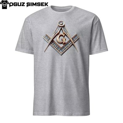 T-shirt Unisex a Maniche Corte Simbolo Massonico Massoneria Unica Maglietta Occulta