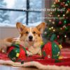 Tecknad Snögubbe & Jultomte Bitbeständig Hundpipboll Interaktiv Tugg Leksak med Inbyggd Bjällra för Valptänder
