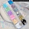 1 Set Diy Manicure Accessories Mixed Color Star Nail Glitter Laser Holographic Sequins Non Toxic For Kids Adults