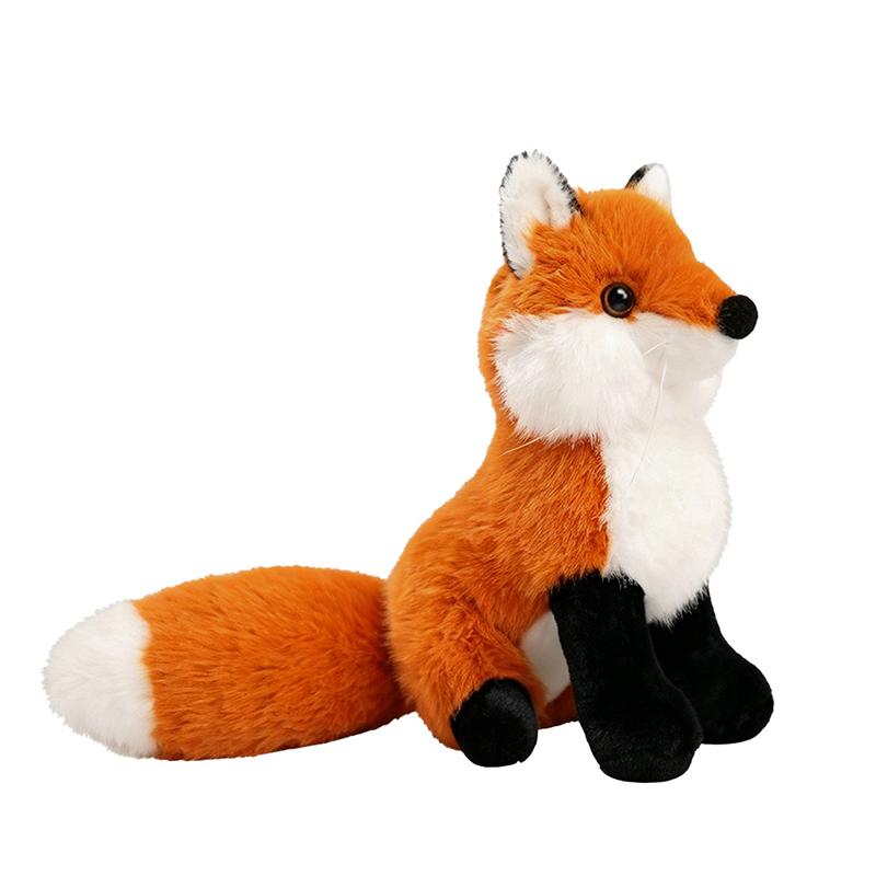 19~34Cm Pluizig Oranje Vos Pluche Speelgoed Gevuld Simulatie Cartoon Dier Pluche Knuffel Slaapmaatje Cadeau 34cm
