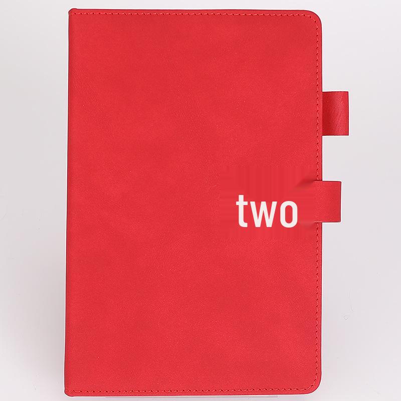 A5 Lambskin Business Notebook with Buckle & Custom Logo for Office Meetings