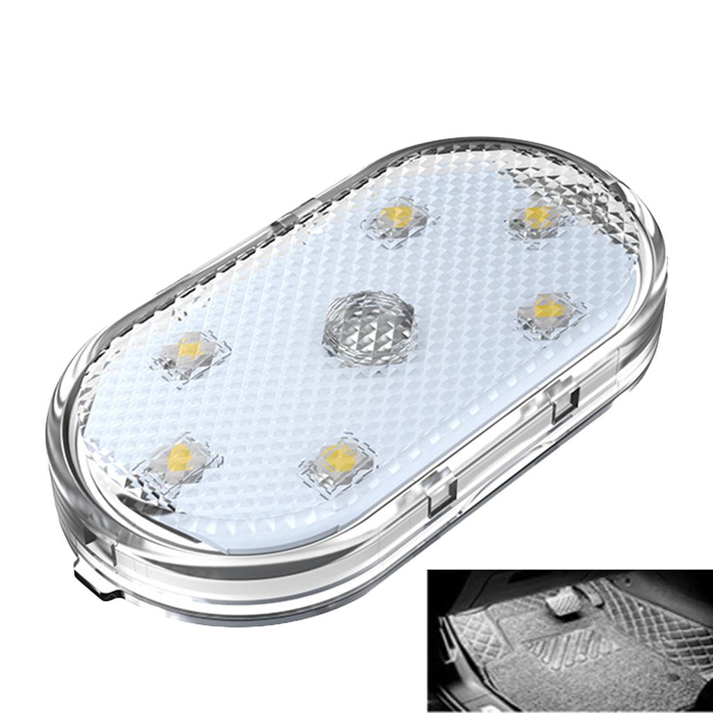 Car Ceiling Light Touch Control USB Charging Mini Compact Car Roof Light LED Reading Lamp Ice Blue