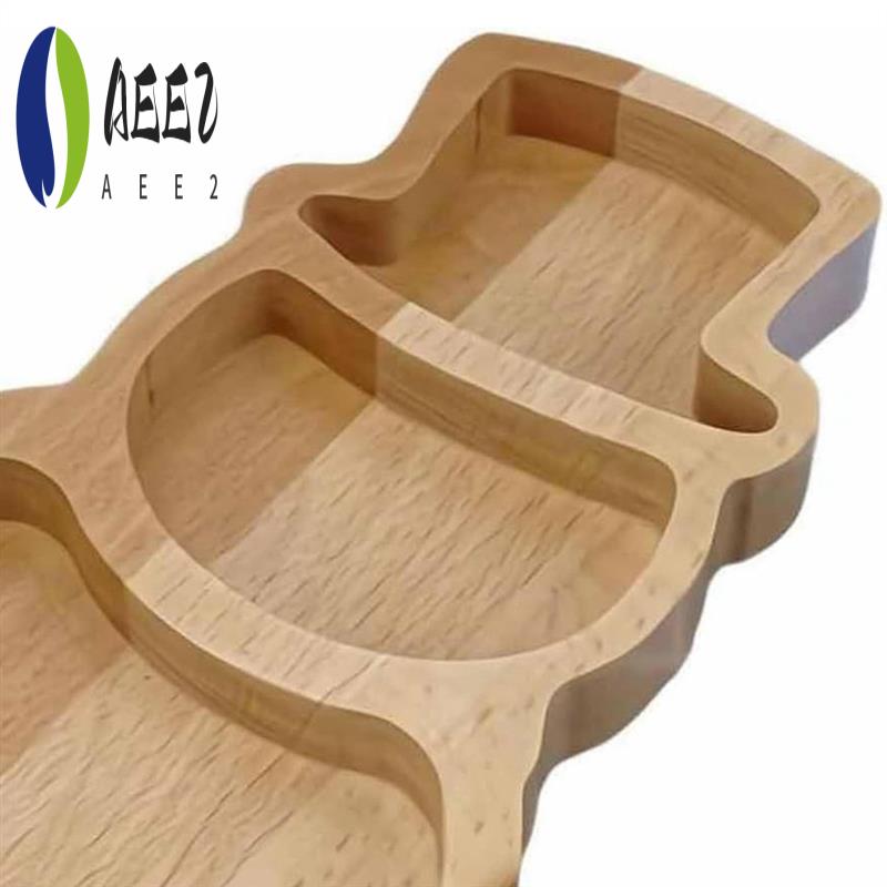 

AEE2-Snowman Wood Tray Board, Wooden Christmas Charcuterie Board, Small Wood Cheese Tray, Wooden Cutting Board