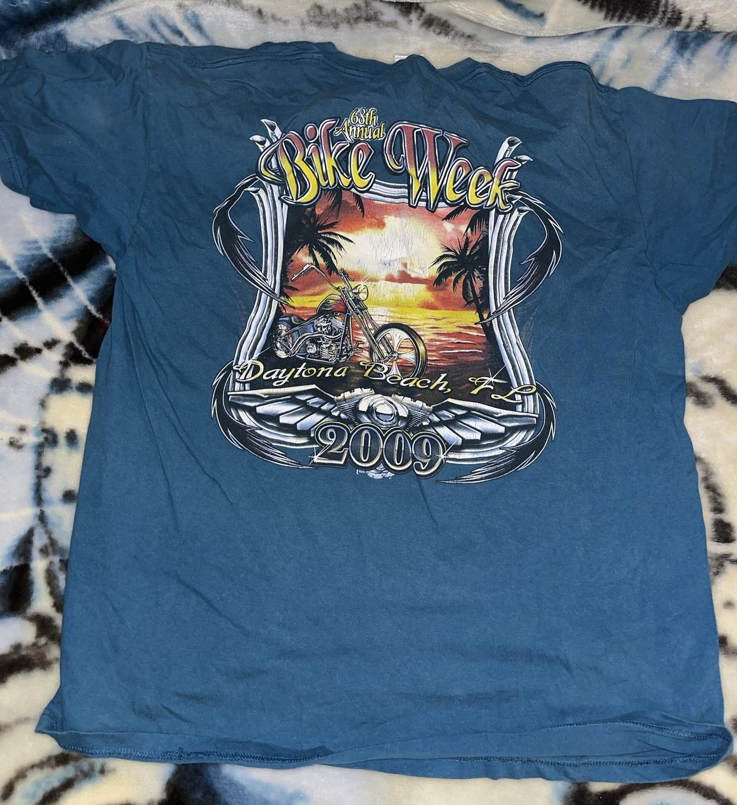 Vintage 2009 Daytona Beach Bike Week Motorcycle Promo Shirt XXXXL