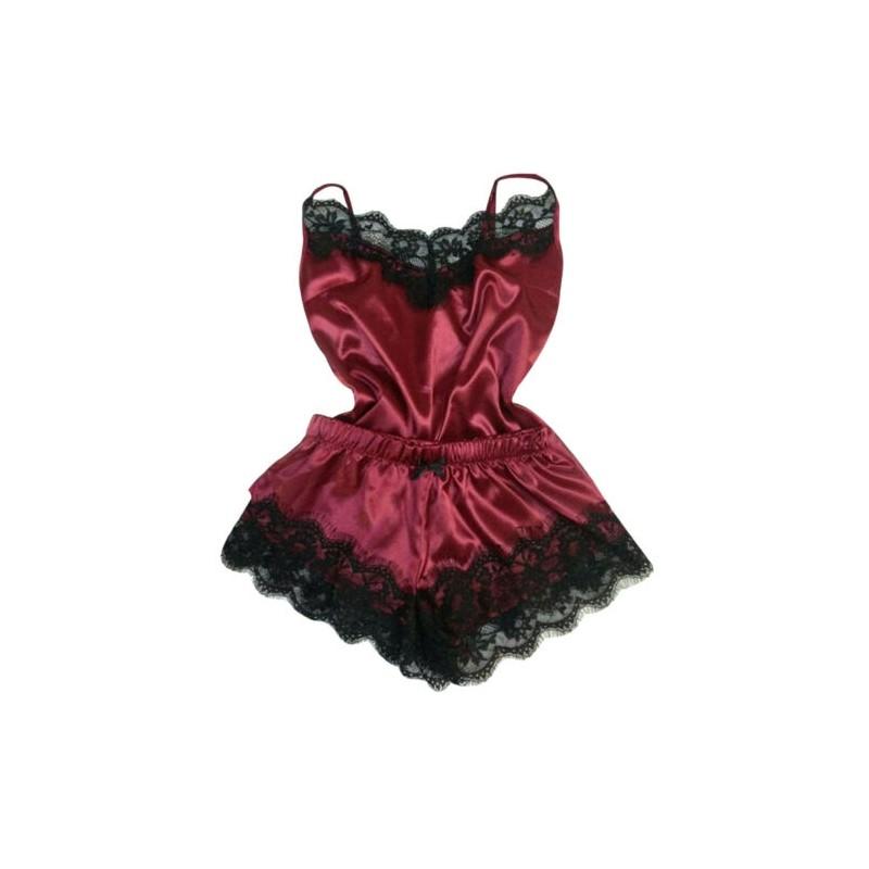 Luxurious Women Lingerie Silk Lace Robe Dress Babydoll Nightdress Sleepwear Set