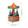 Artistic Christmas Tree Themed Rotating Music Box Wood Hand Cranked Musical Ornament For Holiday Seasonal Atmospheres