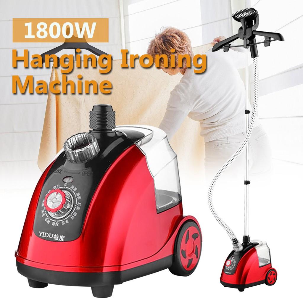 Adjustable HandHeld Garment Steamer 220V Portable Clothes Iron Steamer Garment Hanging Ironing Machine with Water Tank 1800W