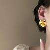 Silver Needle Medieval Vintage Flower Stud Earrings Niche Simple Versatile Earrings Retro Light Luxury High-end Earrings Women