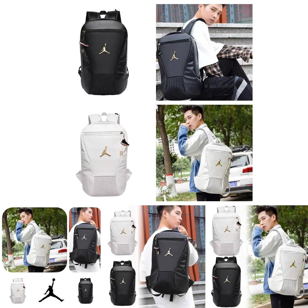 Zaino alla moda in ecopelle PU da uomo, stile street, impermeabile, antiurto, espandibile, con motivo geometrico
