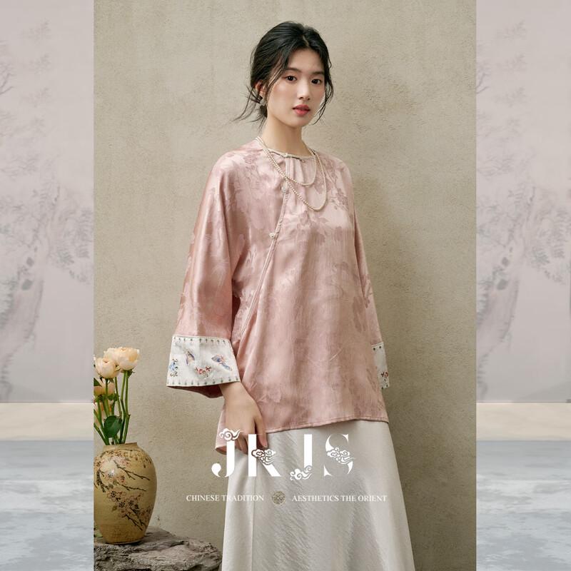 JK&JS New Chinese Style Embroidered Jacquard Shirt